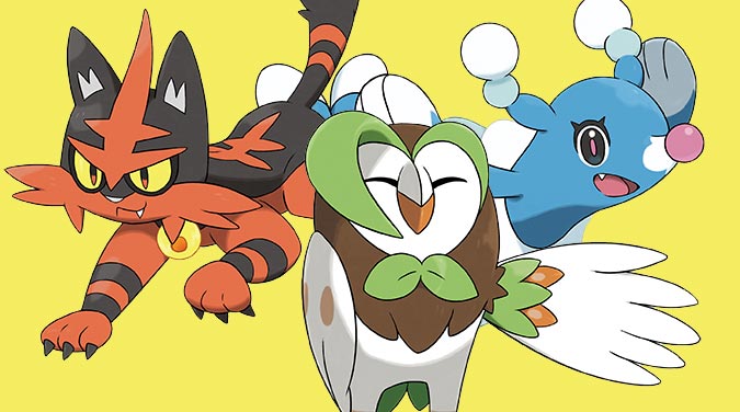 Pokémon Sun y Moon: Evoluciones de los iniciales reveladas