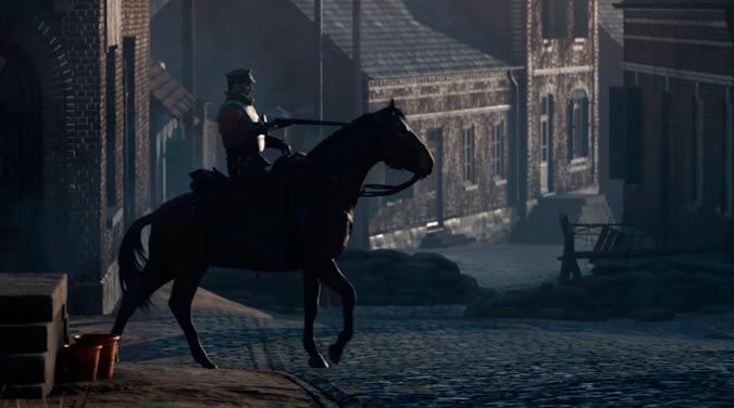 Soldado sobre un caballo en Battlefield 1