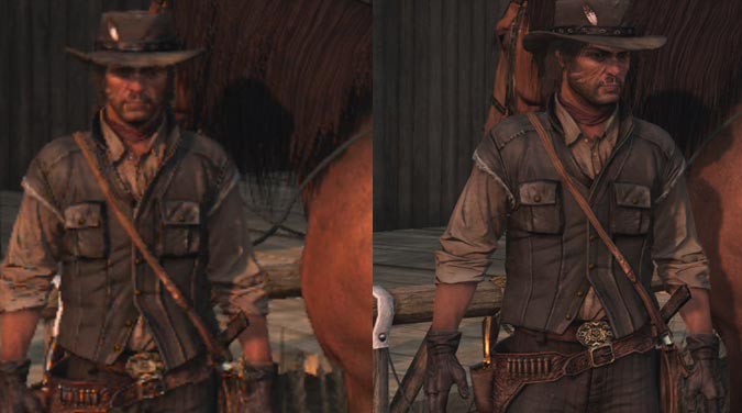 Red Dead Redemption comparación gráfica Xbox One X