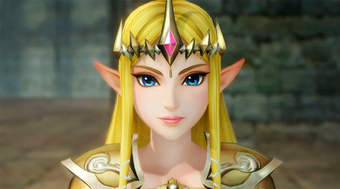 Princesa Zelda mirando fijamente