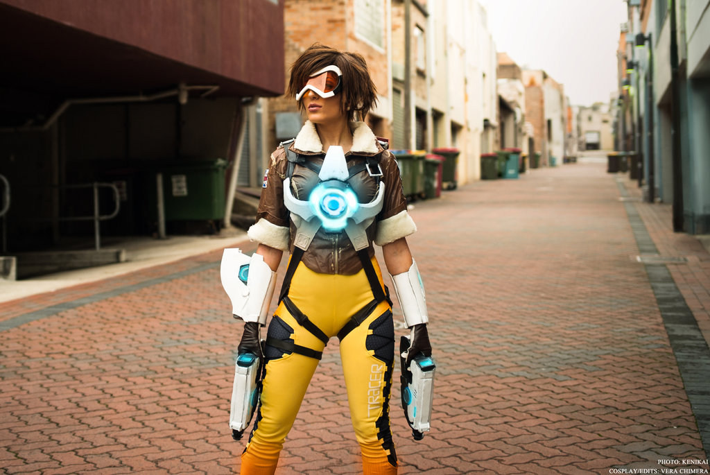 Cosplay, disfraz de Tracer de Overwatch